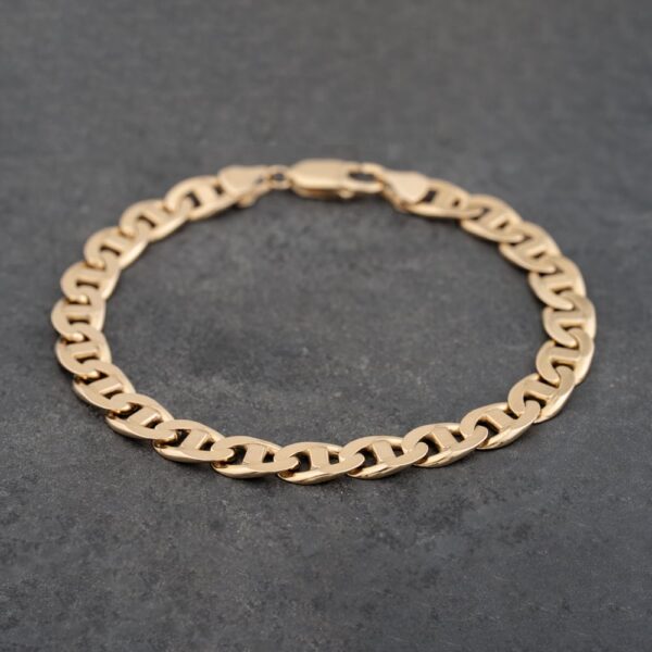Pre-Owned 9ct Yellow Gold 8.5 Inch Anchor Chain Bracelet 41081288
