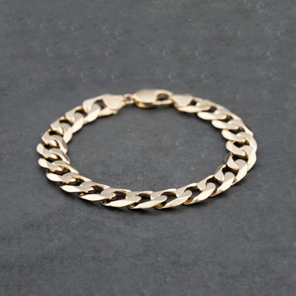 Pre-Owned 9ct Yellow Gold 8.5 Inch Curb Chain Bracelet 41081292