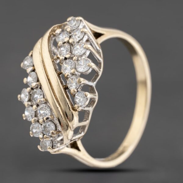 Pre-Owned 9ct Yellow Gold Cubic Zirconia Dress Ring 41103758
