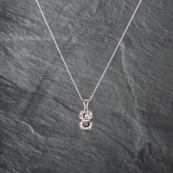 Pre-Owned 14ct White Gold Convertible Vintage Style Car Pendant & 16 Inch Curb Chain 41142697