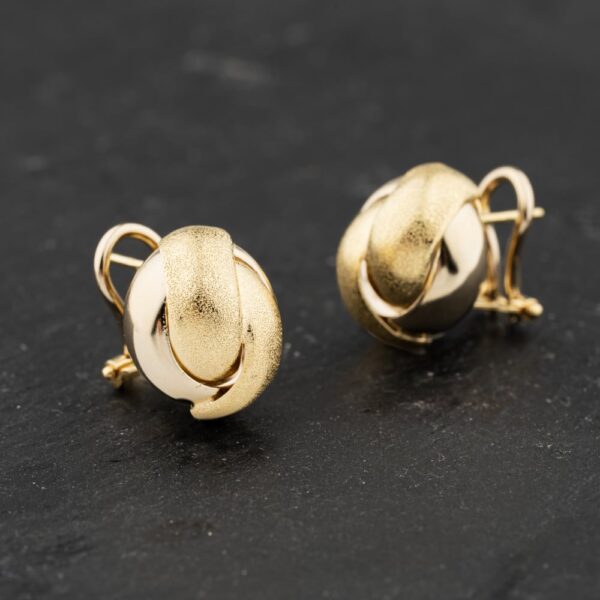 Pre-Owned 18ct Yellow Gold 15mm Knot Stud Earrings 41172936