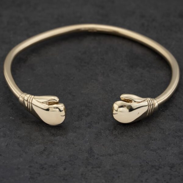 Pre-Owned 9ct Yellow Gold Boxing Glove Heavy & Large Torque Bangle 41240008