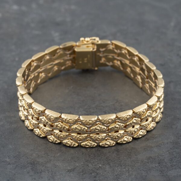 Pre-Owned 18ct Yellow Gold Fancy Flexible 7 Inch Bracelet 41281580
