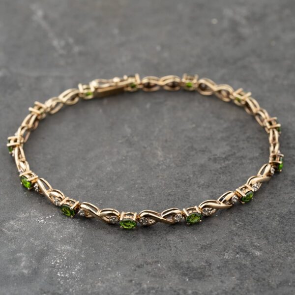 Pre-Owned Yellow Gold 0.12ct Diopside 7.5 Inch Bracelet 41281767
