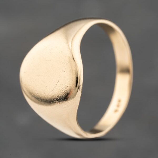 Pre-Owned Vintage Yellow Gold Plain Oval Signet Ring 41342176