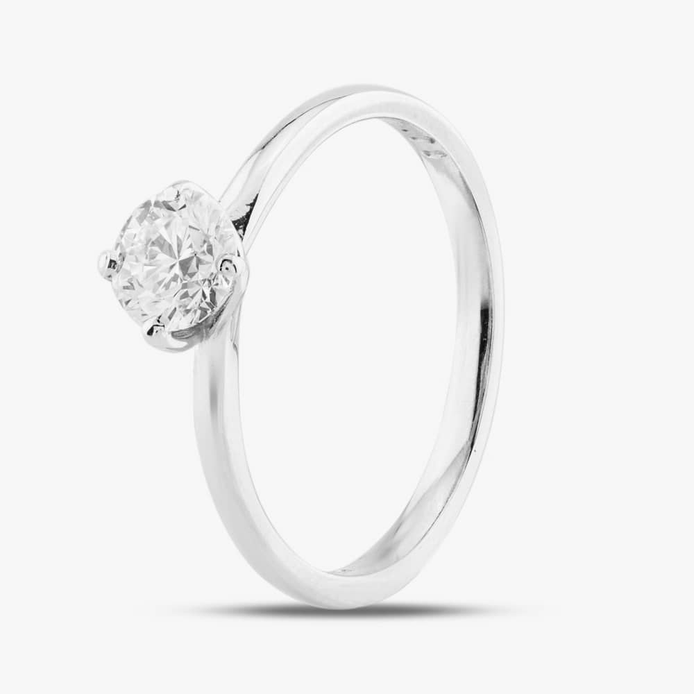 Pre-Owned 18ct White Gold 0.71ct Brilliant Cut Diamond Solitaire Ring 41481095