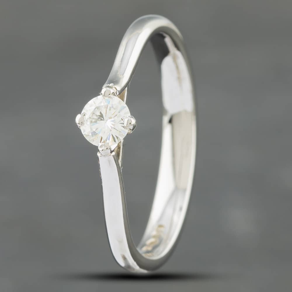Pre-Owned Platinum 0.20ct Brilliant Cut Diamond Solitaire Ring 41481129