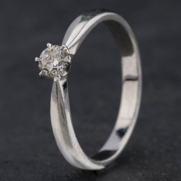Pre-Owned Platinum 0.29ct Brilliant Cut Diamond 6 Claw Solitaire Ring 4148133