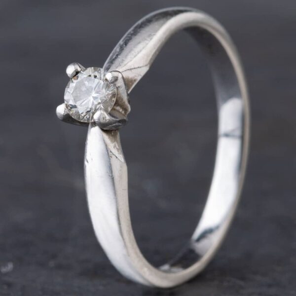 Pre-Owned Platinum 0.25ct Brilliant Cut Diamond 4 Claw Solitaire Ring 4148135