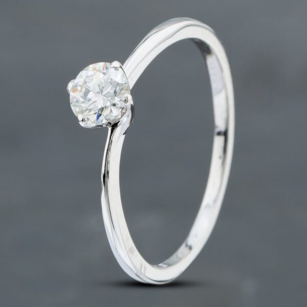 Pre-Owned 18ct White Gold 0.40ct Brilliant Cut Diamond Solitaire Ring 41481568