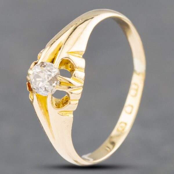 Pre-Owned Vintage 18ct Yellow Gold 0.20ct Diamond Claw Set Solitaire Ring 41481682