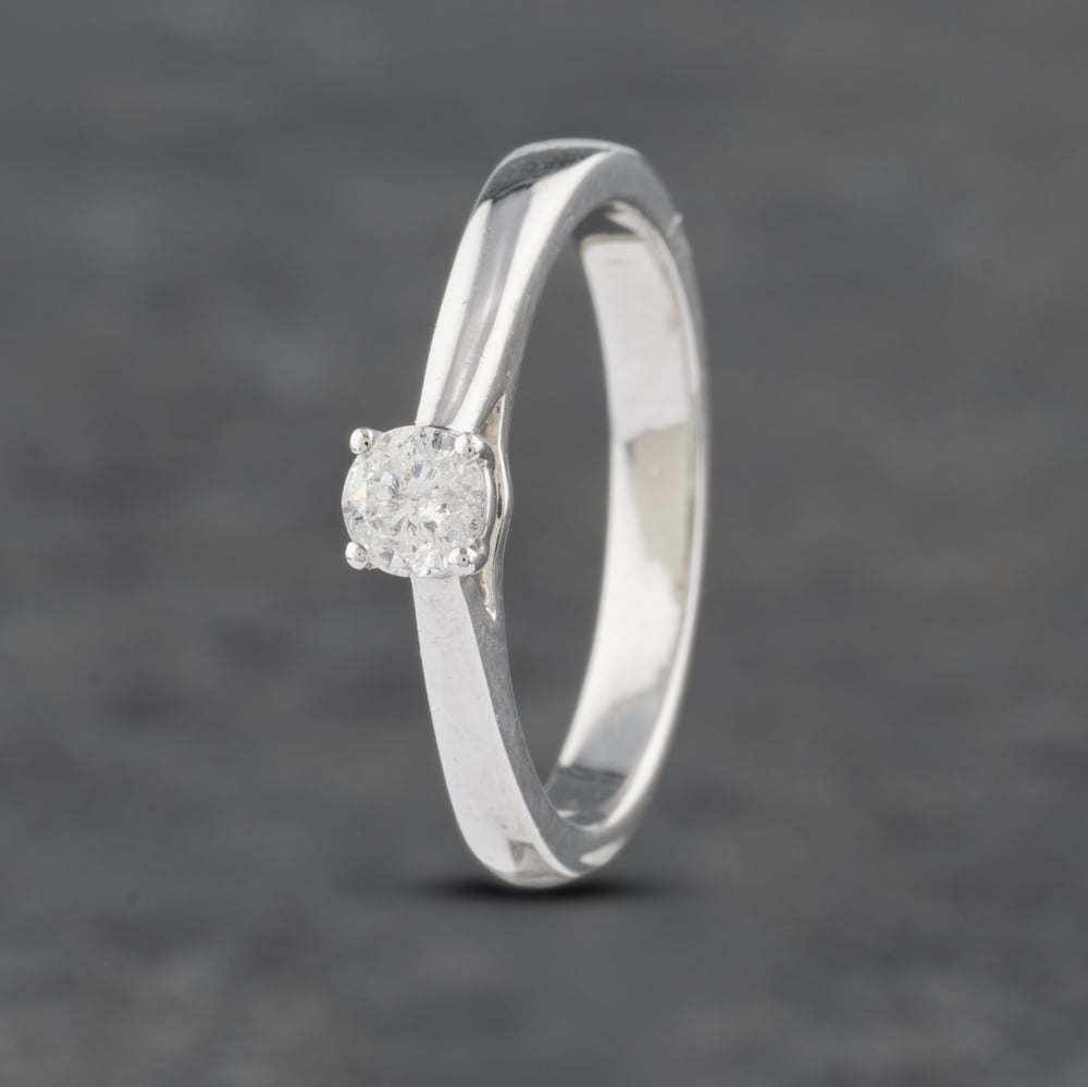 Pre-Owned Platinum 0.18ct Brilliant Cut Diamond Solitaire Ring 41481874