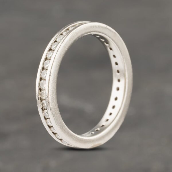 Pre-Owned Platinum 0.55ct Brilliant Cut Diamond Channel Set Full Eternity Ring 41481903