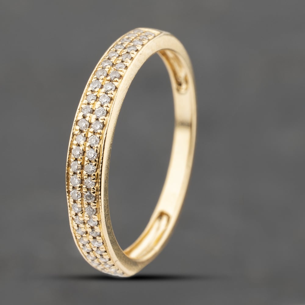 Pre-Owned 18ct Yellow Gold 1.00ct Diamond Cushion Shape Bridal Set Ring 41482194