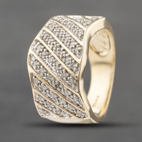 Pre-Owned 9ct Yellow Gold 0.50ct Brilliant Cut Diamond Dress Ring 41482257
