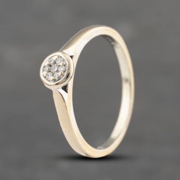 Pre-Owned 18ct Yellow Gold 0.08ct Brilliant Cut Diamond Round Cluster Ring 41482277