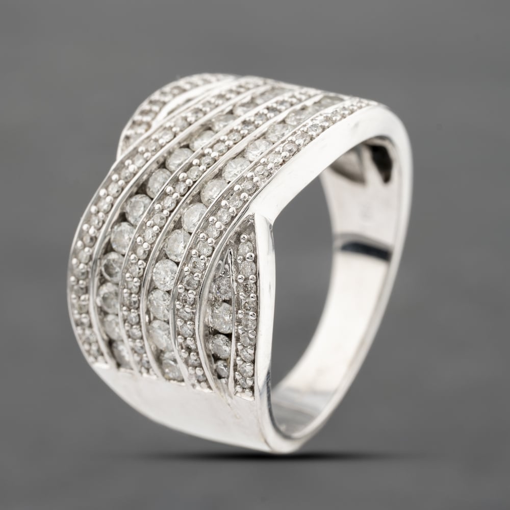 Pre-Owned 18ct White Gold 1.00ct Diamond Dress Ring 41482314