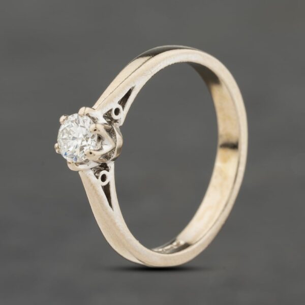 Pre-Owned 9ct White Gold 0.25ct Brilliant Cut Diamond Solitaire Ring 41482479