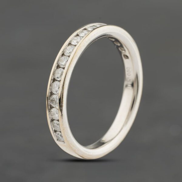 Pre-Owned 18ct White Gold 0.50ct Brilliant Cut Diamond Channel Set Half Eternity Ring 41482508