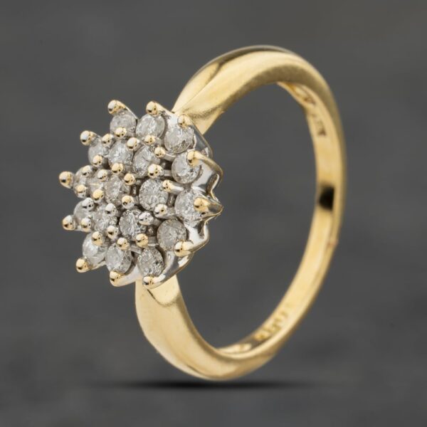Pre-Owned 18ct Yellow Gold 0.50ct Diamond Round Cluster Ring 41482527