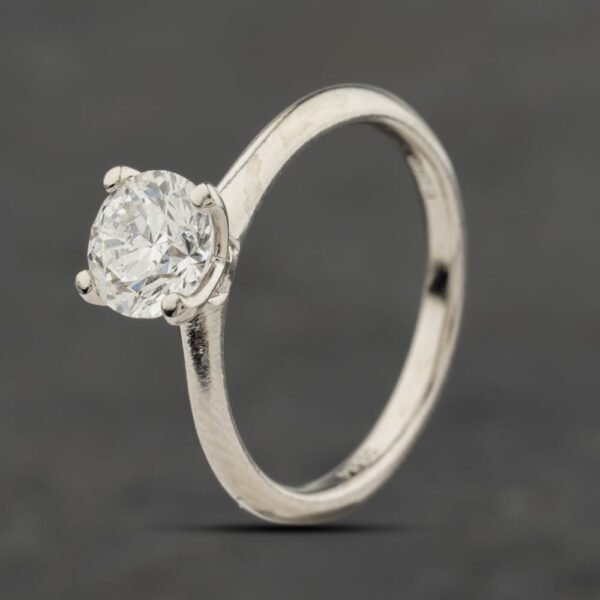Pre-Owned Platinum Certificated 1.20ct Brilliant Cut Diamond Four Claw Solitaire Ring 41482555