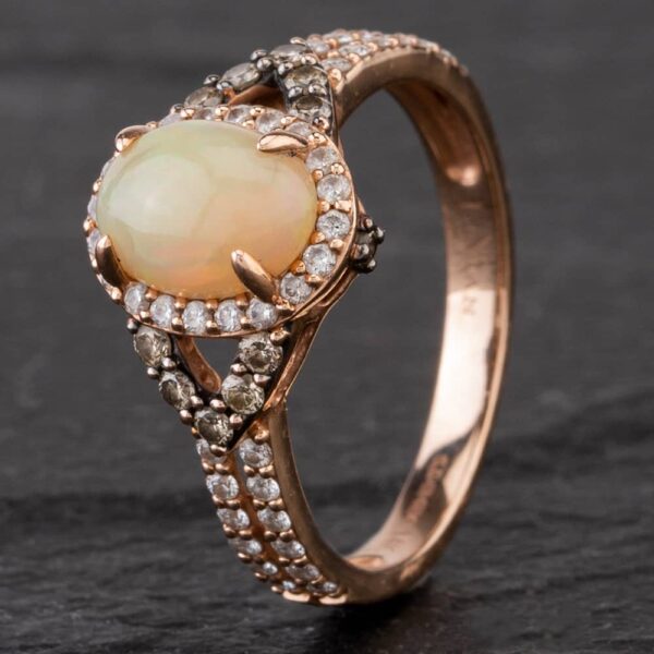 Pre-Owned Le Vian Rose Gold Opal and Diamond Ring 41482506