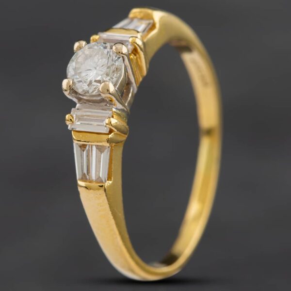 Pre-Owned 18ct Yellow Gold 0.33ct Diamond Shoulders Ring 4148862
