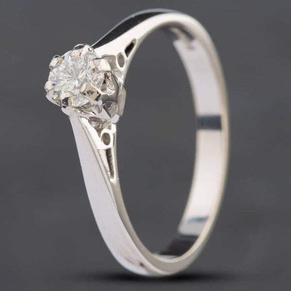 Pre-Owned 18ct White Gold 0.33ct Brilliant Cut Diamond Solitaire Ring 4148917