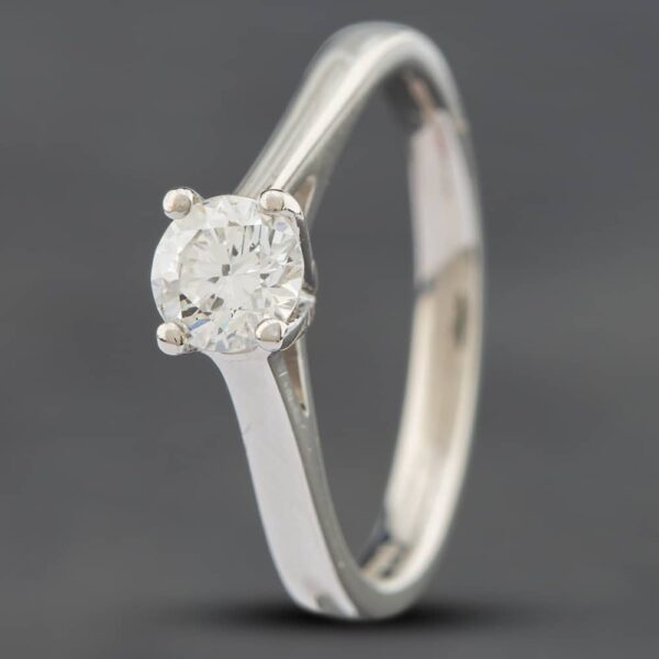 Pre-Owned Platinum 0.41ct Brilliant Cut Diamond Four Claw Solitaire Ring 4148951