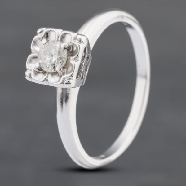 Pre-Owned 9ct White Gold 0.27ct Brilliant Cut Diamond Solitaire Ring 43121118