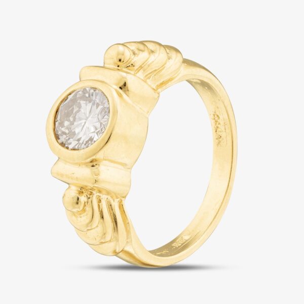Pre-Owned 14ct Yellow Gold 0.80ct Brilliant Cut Diamond Fancy Solitaire Ring 43121166