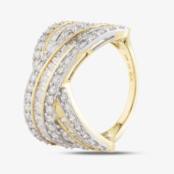 Pre-Owned 9ct White Gold 2.00ct Diamond Crossover Ring 43121208