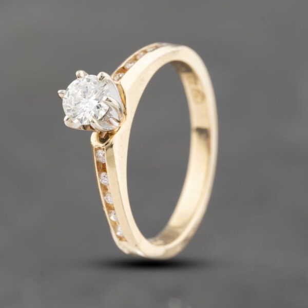 Pre-Owned 14ct Yellow Gold 0.30ct Brilliant Cut Diamond Solitaire Ring 43121222