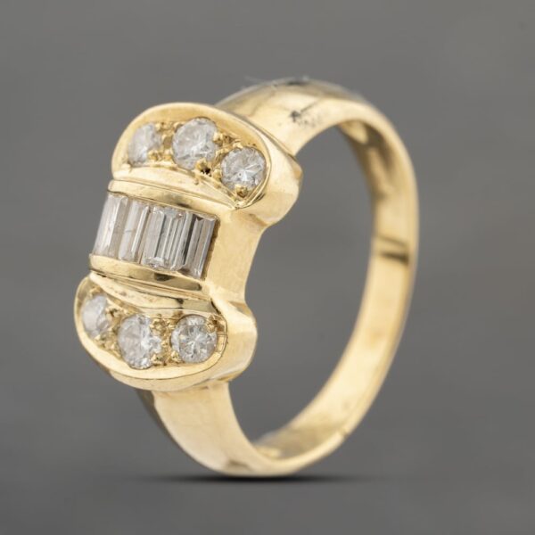 Pre-Owned 18ct Yellow Gold 0.63ct Diamond Fancy Bow Dress Ring 43121286