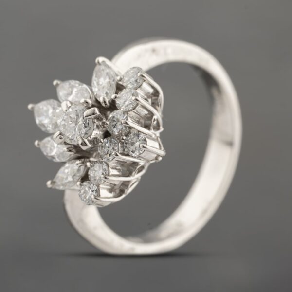 Pre-Owned Platinum 1.00ct Diamond Cluster Ring 43121291
