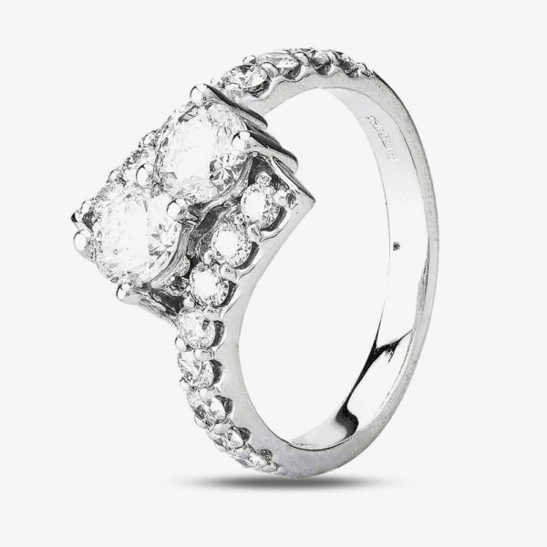 Pre-Owned 14ct White Gold 1.55ct Diamond Twist Ring 4312217