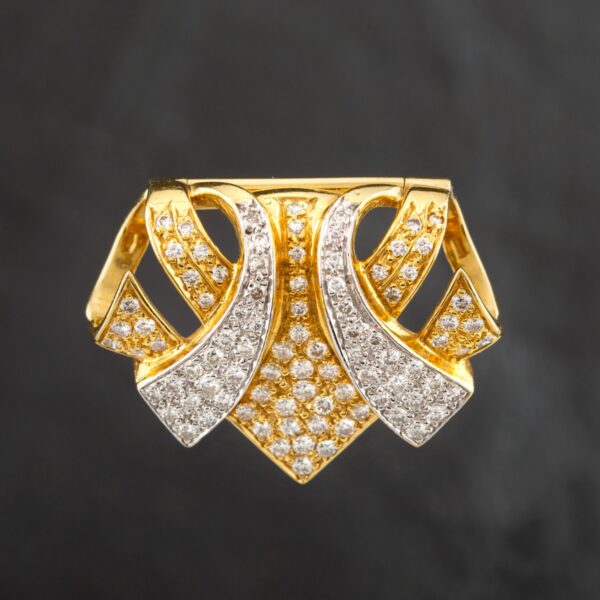 Pre-Owned 18ct Two Colour Gold 2.50ct Brilliant Cut Diamond Enhancer Loose Pendant 4314065