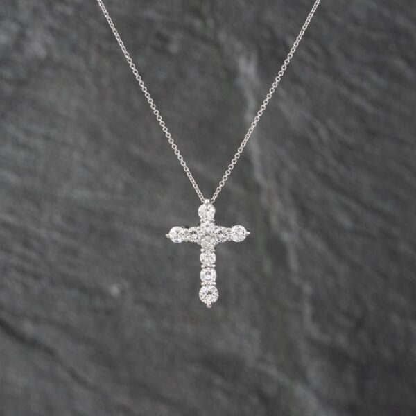 Pre-Owned Platinum 1.00ct Brilliant Cut Diamond Set Pendant & 16 Inch Trace Chain 43141245