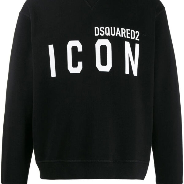 Dsquared2 Mens Icon Logo Sweatshirt Black Cotton - Size Medium