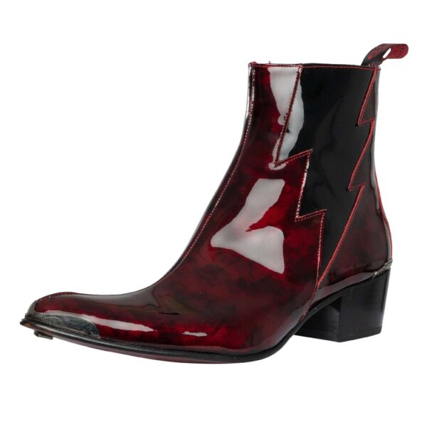 Lightning Zip Leather Chelsea Boots