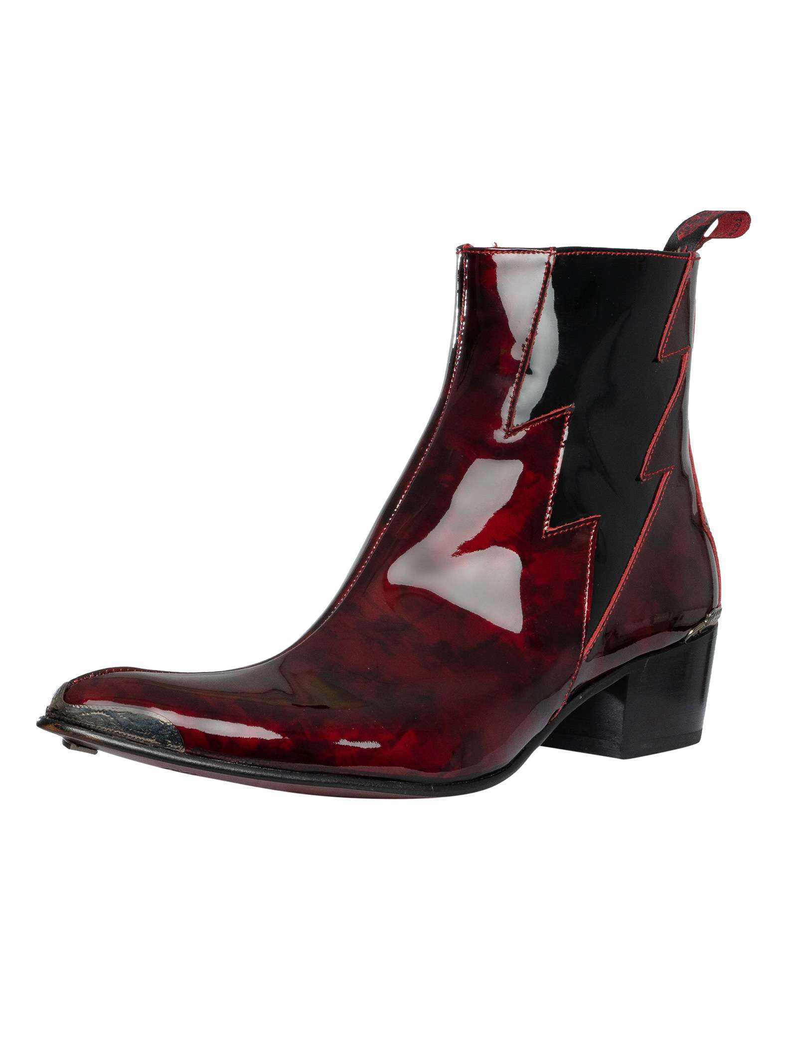 Lightning Zip Leather Chelsea Boots