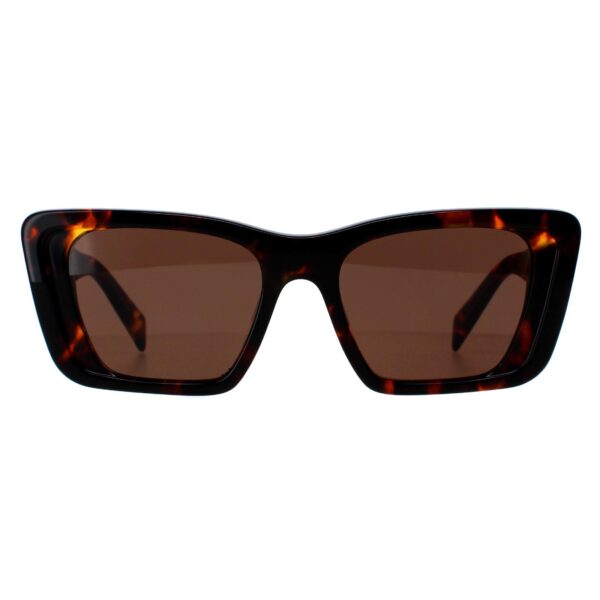 Prada Rectangle Womens Honey Havana Dark Brown PR08YS - One Size