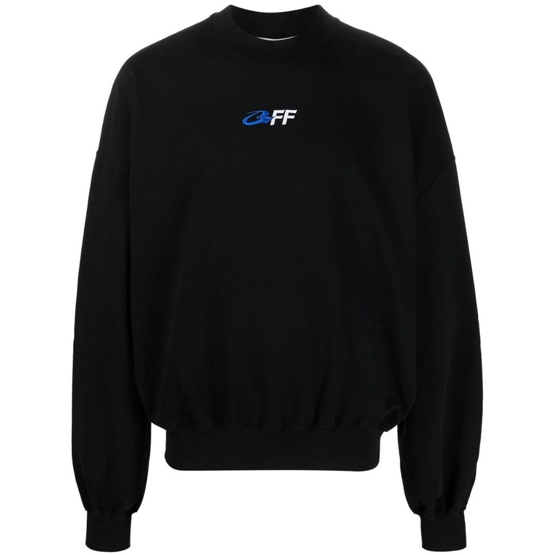 Off-White Mens Exact Opposite Boxy Fit Black Sweatshirt - Size X-Large