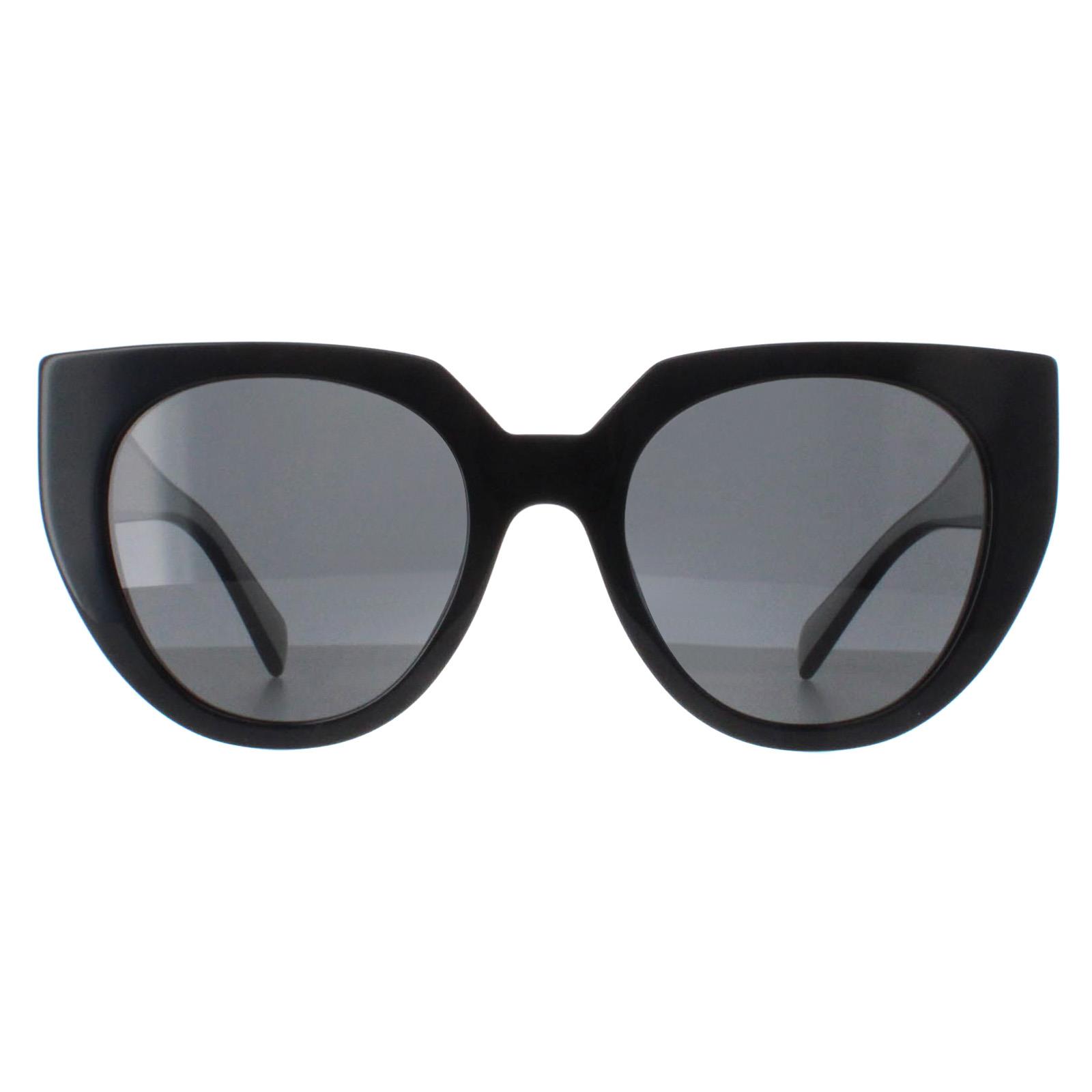 Prada Cat Eye Womens Black and Talc Dark Grey PR14WS - One Size