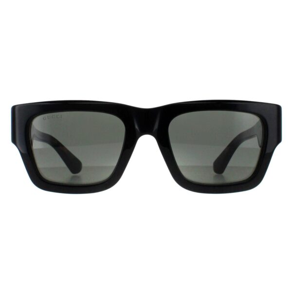 Gucci Square Mens Black with Havana Grey GG1668S - One Size