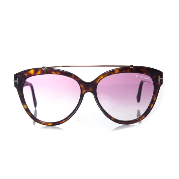 Tom Ford Pre-owned Womens Livia sunglasses with tortoise print - Brown - One Size