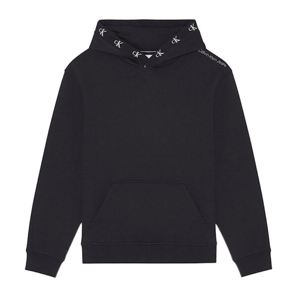 Calvin Klein Jeans Mens Hoodie In Black Cotton - Size X-Large