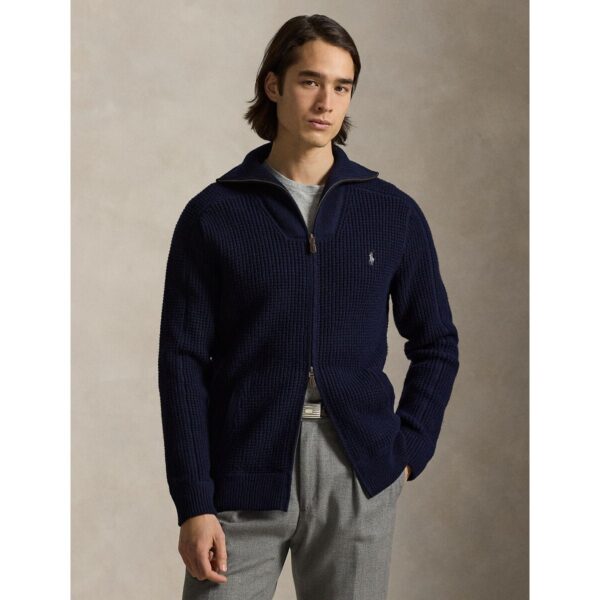 Wool Blend Zip-Up Cardigan