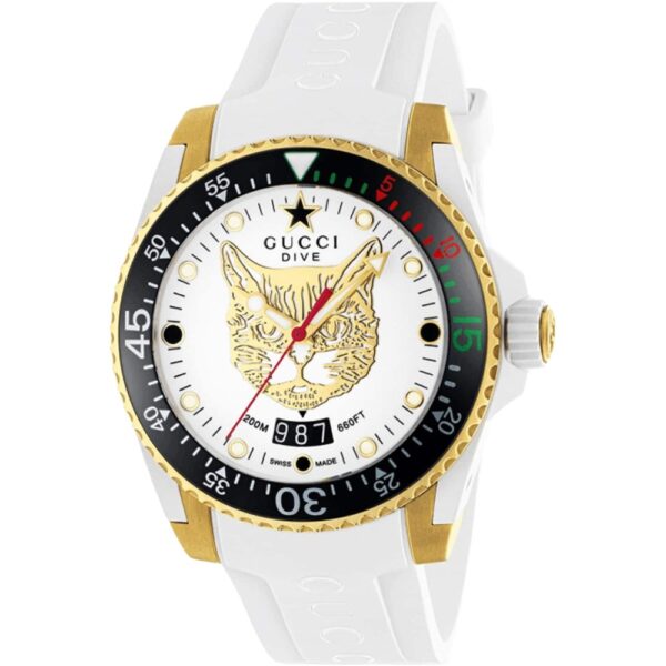 Gucci Womens YA136322 Dive Ladies Watch - White - One Size