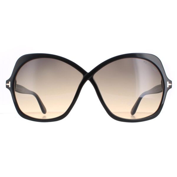 Tom Ford Butterfly Womens Shiny Black Smoke Gradient Rosemin FT1013 - One Size